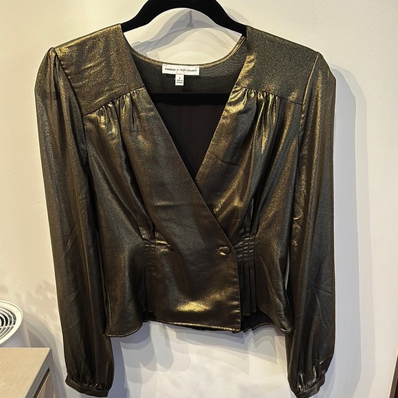 Metallic Gold Women's Top - Picture 5 of 5